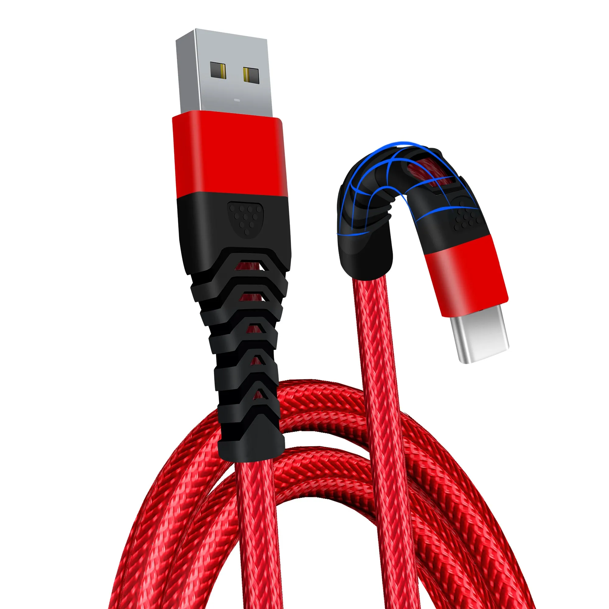 3.0A USB C Cable to USB 2.0 Braided USB Type C Charging Cable