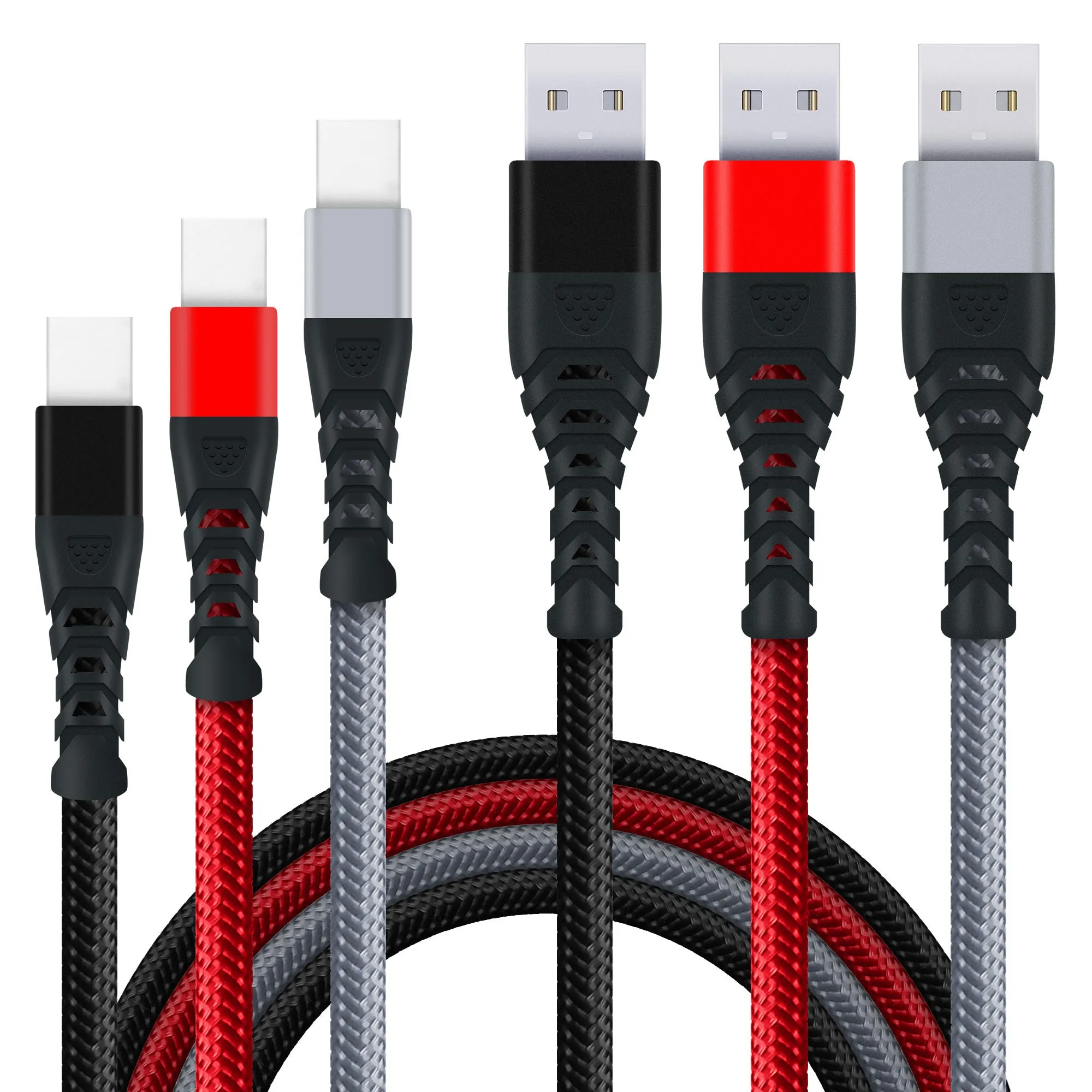 3.0A USB C Cable to USB 2.0 Braided USB Type C Charging Cable