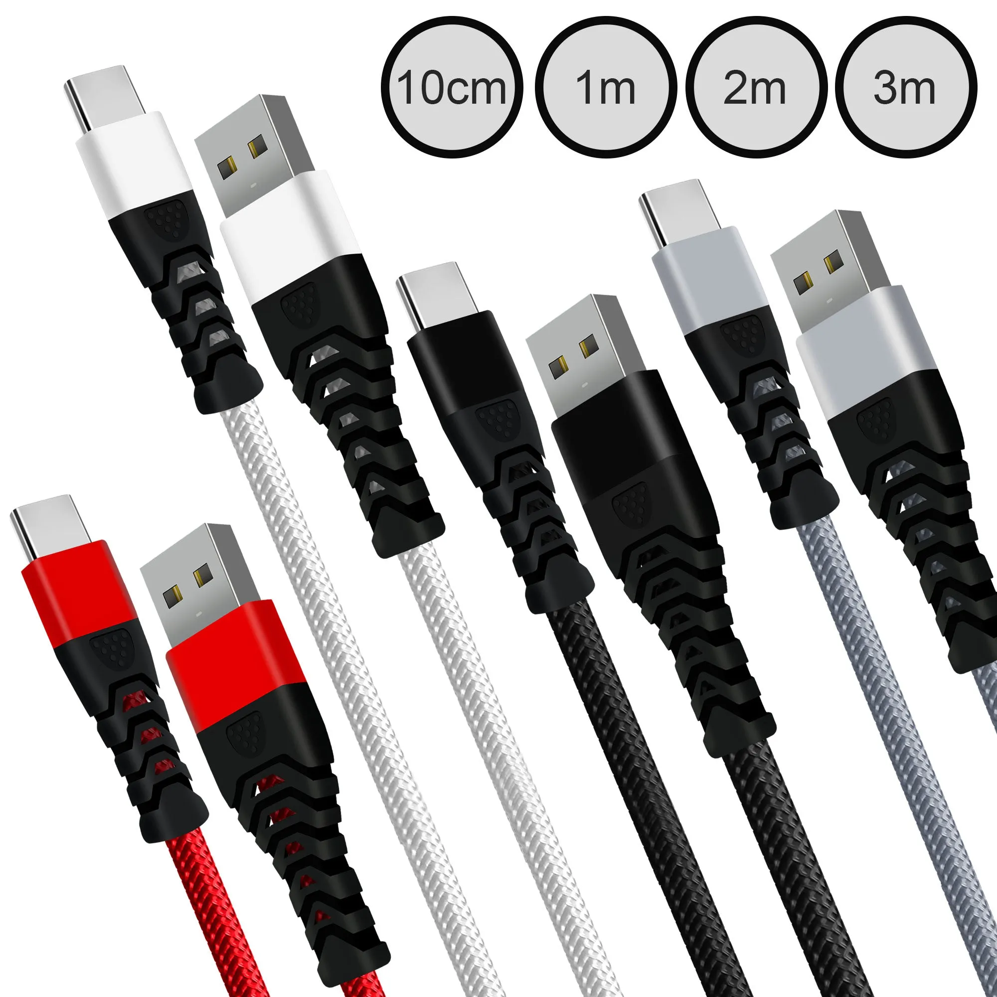 3.0A USB C Cable to USB 2.0 Braided USB Type C Charging Cable