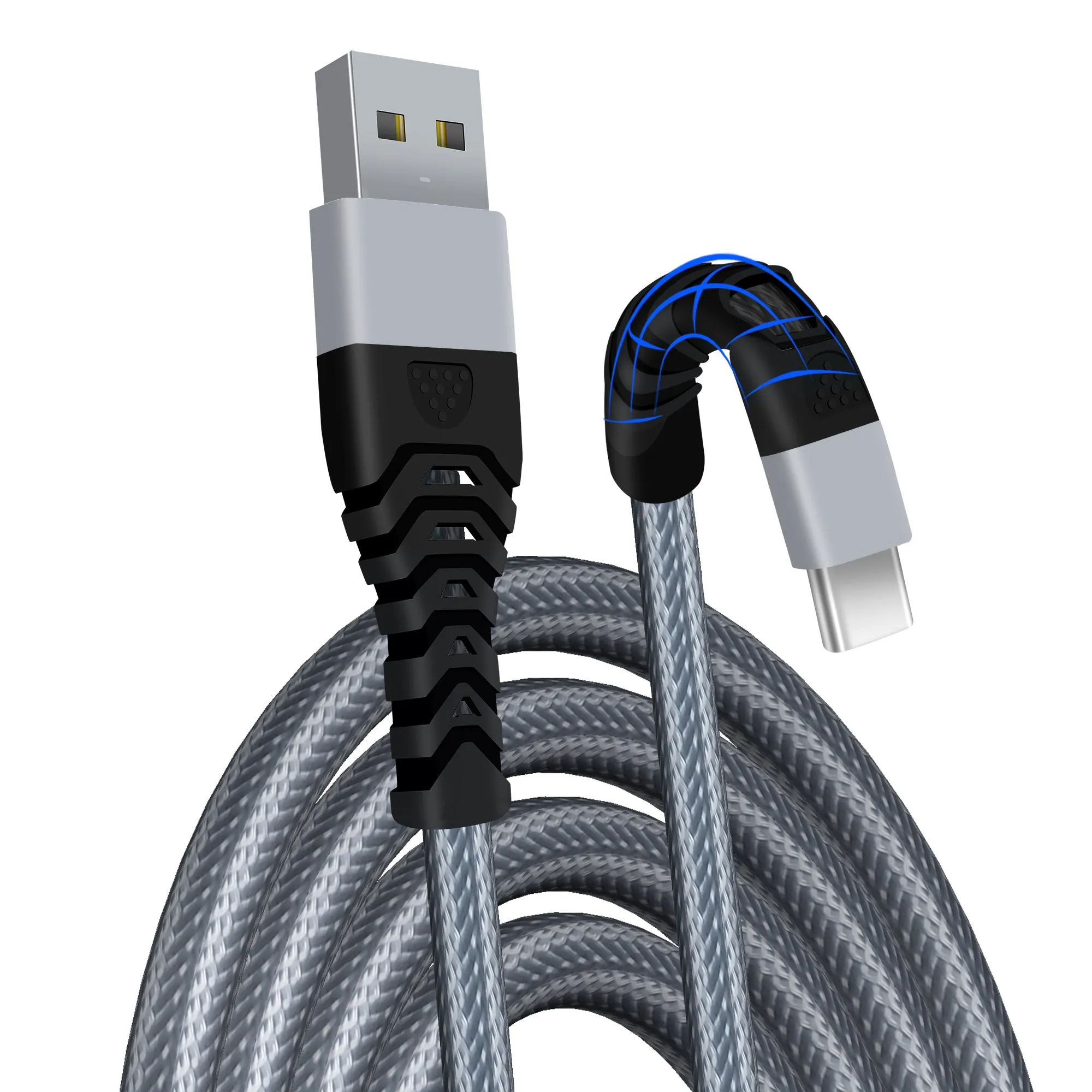 3.0A USB C Cable to USB 2.0 Braided USB Type C Charging Cable