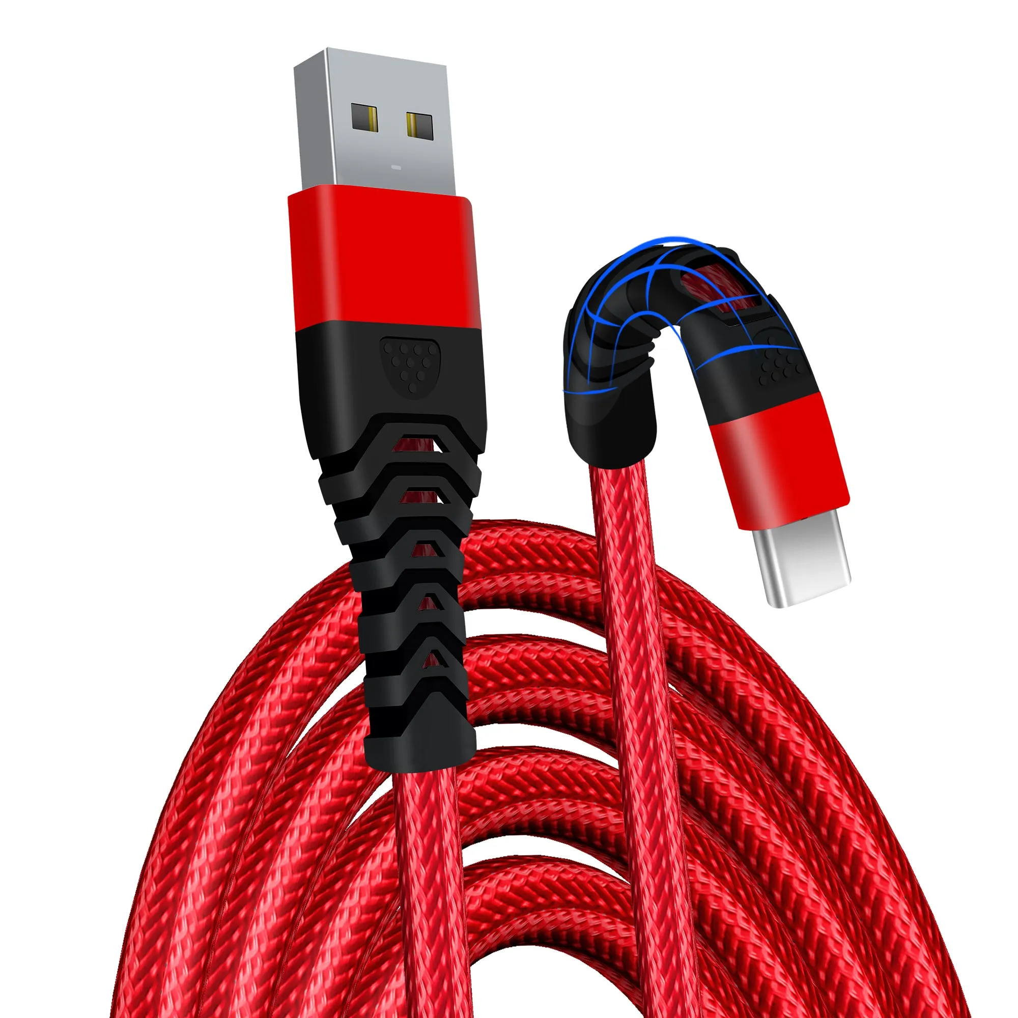 3.0A USB C Cable to USB 2.0 Braided USB Type C Charging Cable