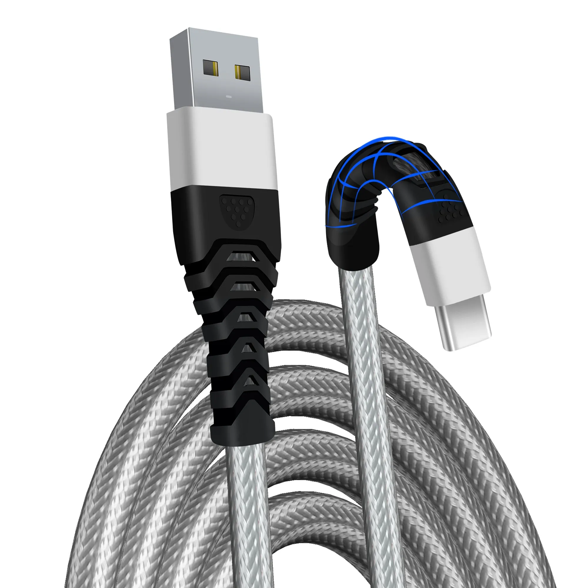 3.0A USB C Cable to USB 2.0 Braided USB Type C Charging Cable