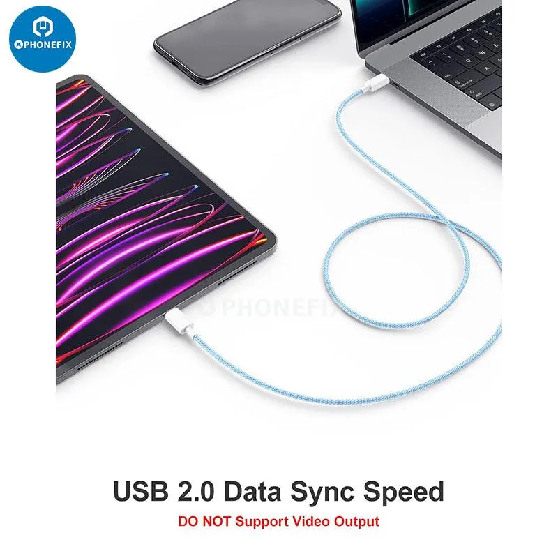 35W USB-C Charge Cable Data Transfer Line For iPhone 15 Series