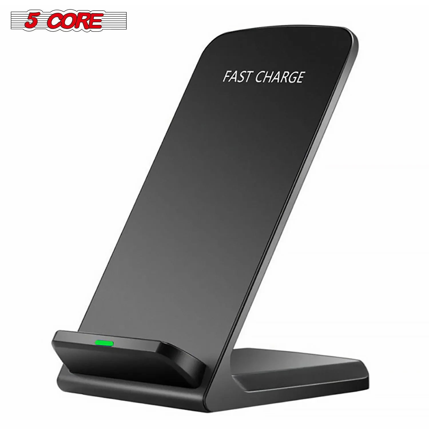 5 Core Wireless Charger Charging Pad Fast Phone Charging Stand Dock 10W Black 2pcs