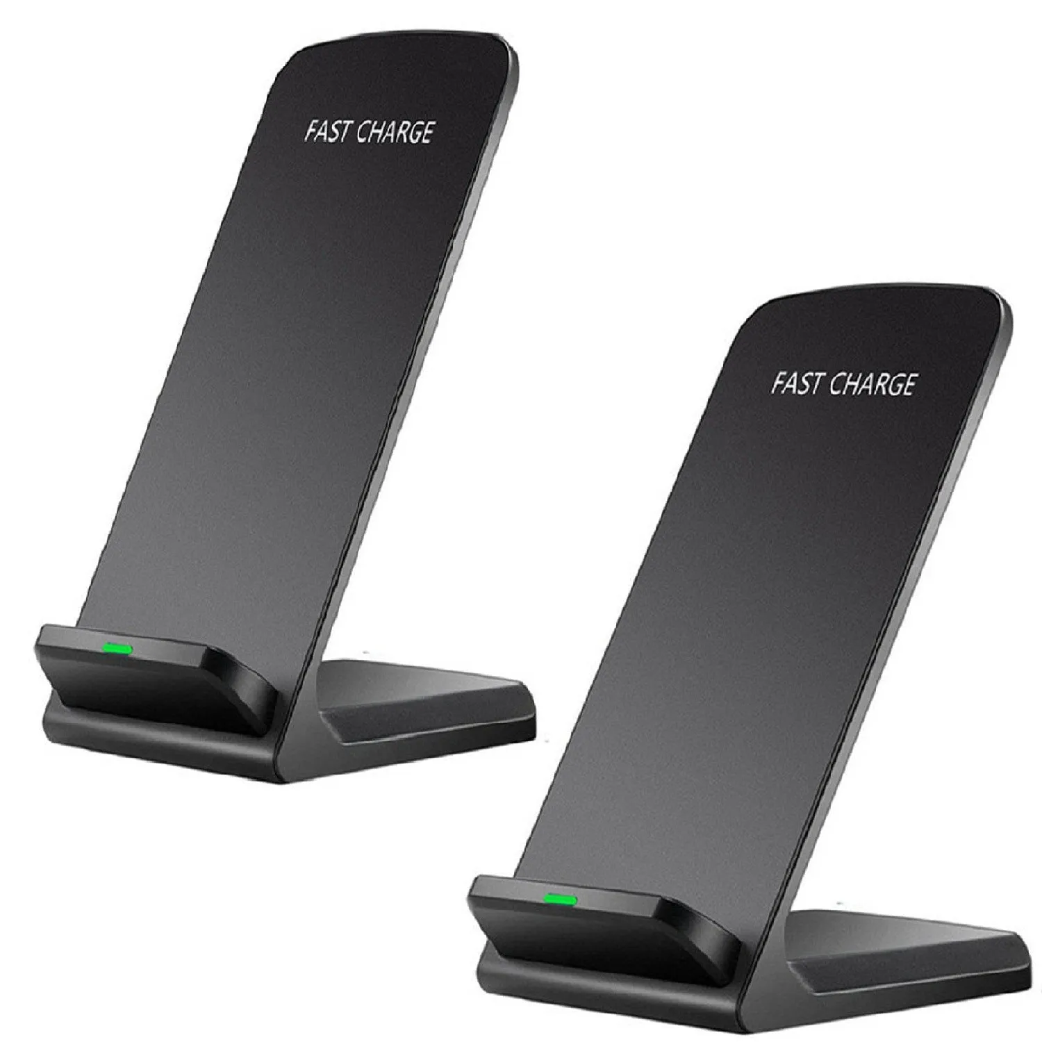 5 Core Wireless Charger Charging Pad Fast Phone Charging Stand Dock 10W Black 2pcs