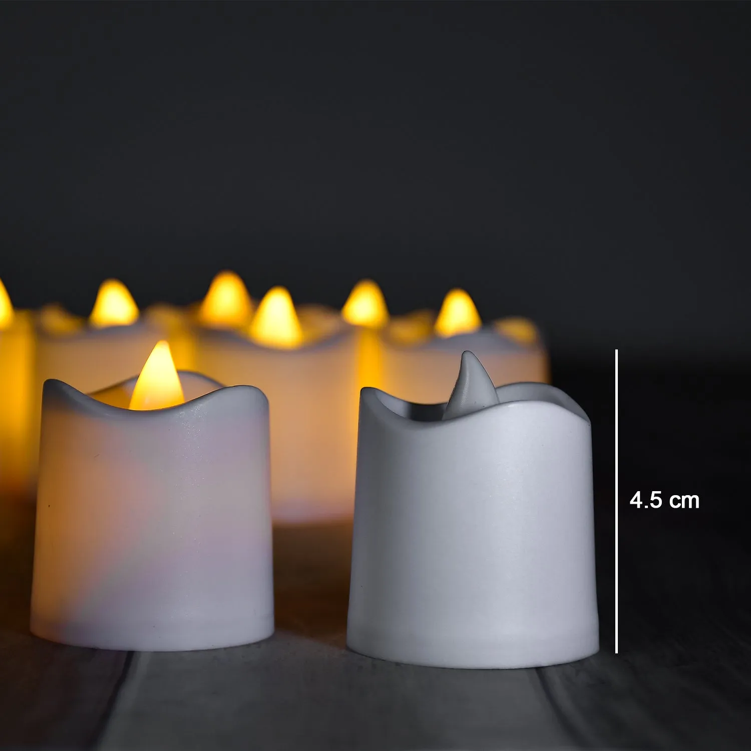 6487 Flameless LED Tealights, Smokeless Plastic Decorative Candles - Led Tea Light Candle For Home Decoration (Pack Of 24)