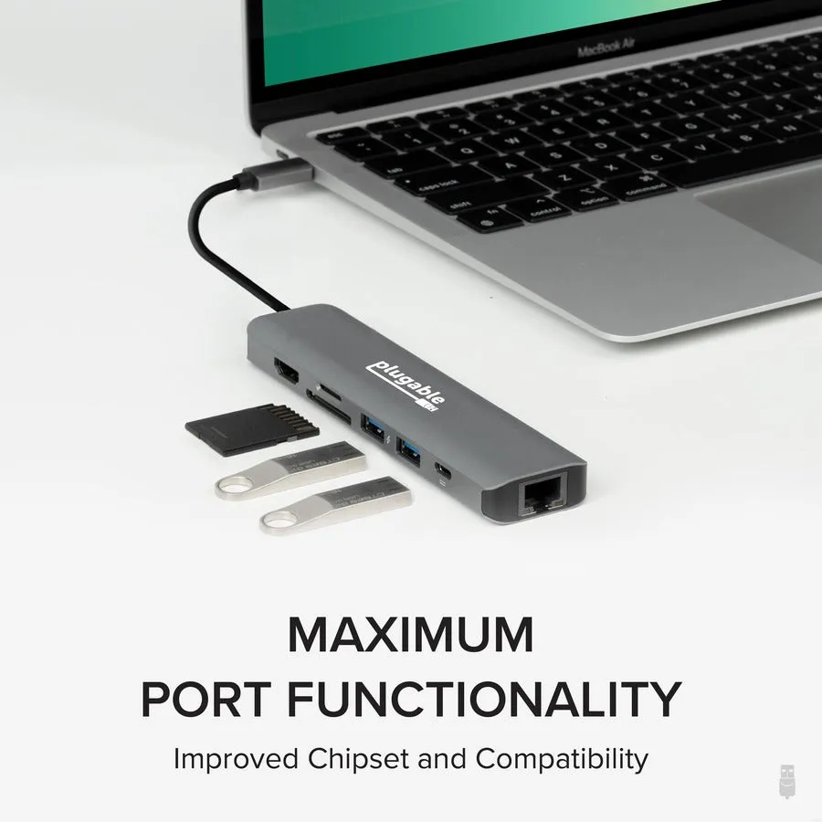 7-in-1 USB C Hub Multiport Adapter with Ethernet USBC-7IN1E