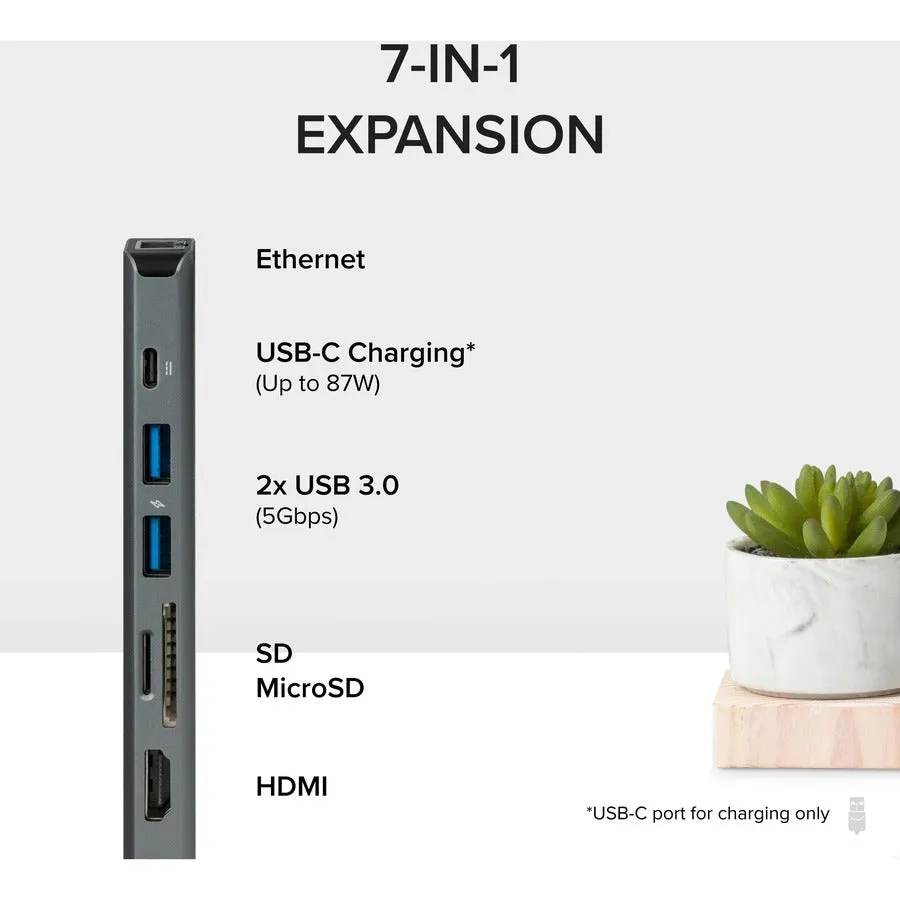 7-in-1 USB C Hub Multiport Adapter with Ethernet USBC-7IN1E