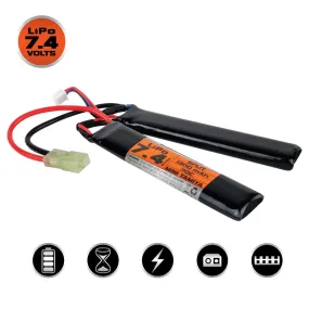 7.4v 1300mAh 30C LiPo Split Battery