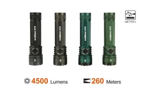 Acebeam E75 High-Performance 4500 Lumen Flashlight USB-C Rechargeable 21700 Battery Included