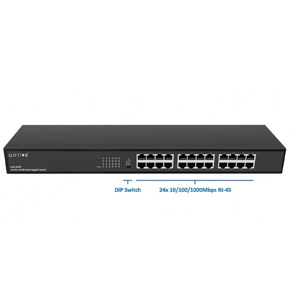 AirLive Live-24GT Unmanaged Rackmount Switch 24 Ports 10/100/1000Mbps