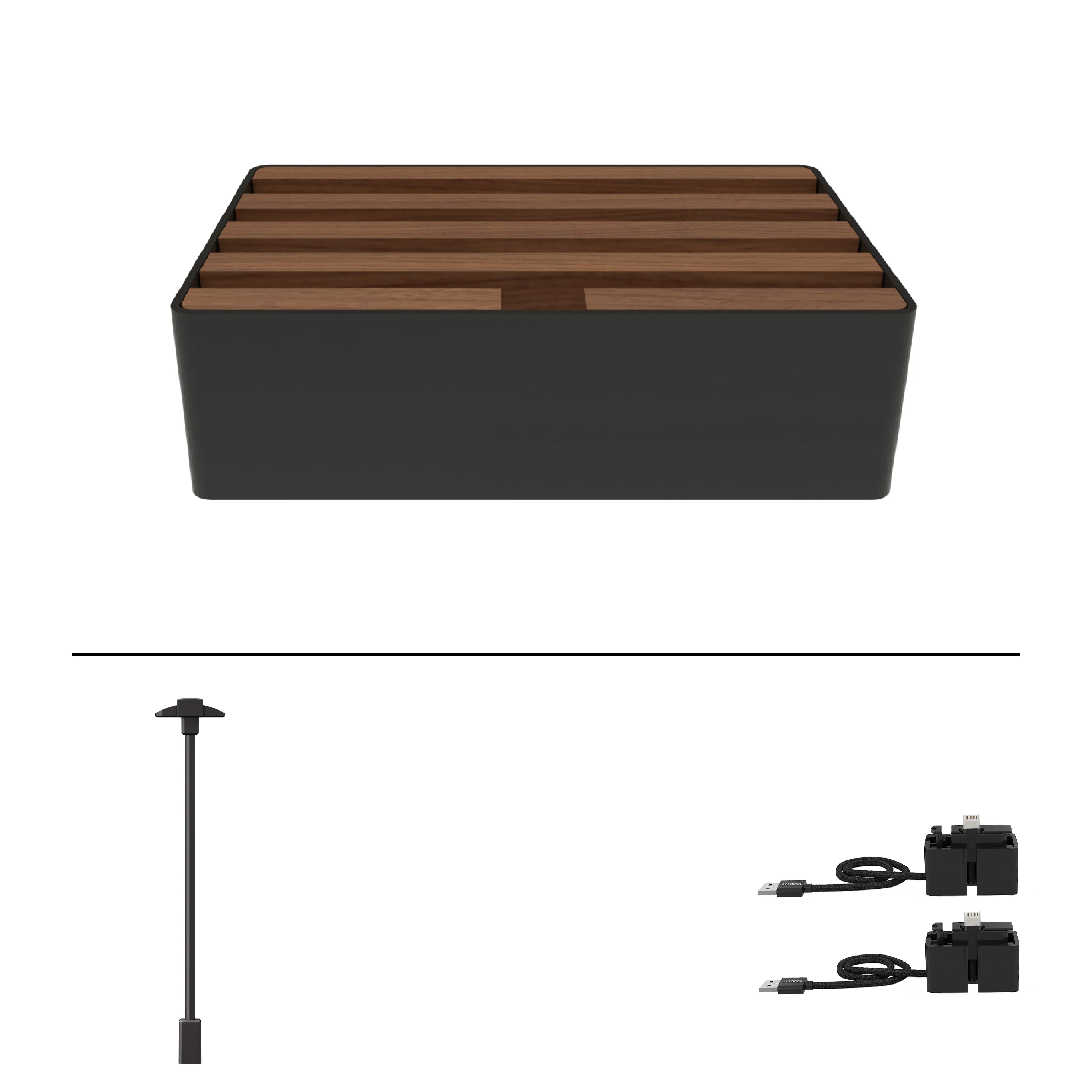 ALLDOCK Black and Walnut MagSafe Package