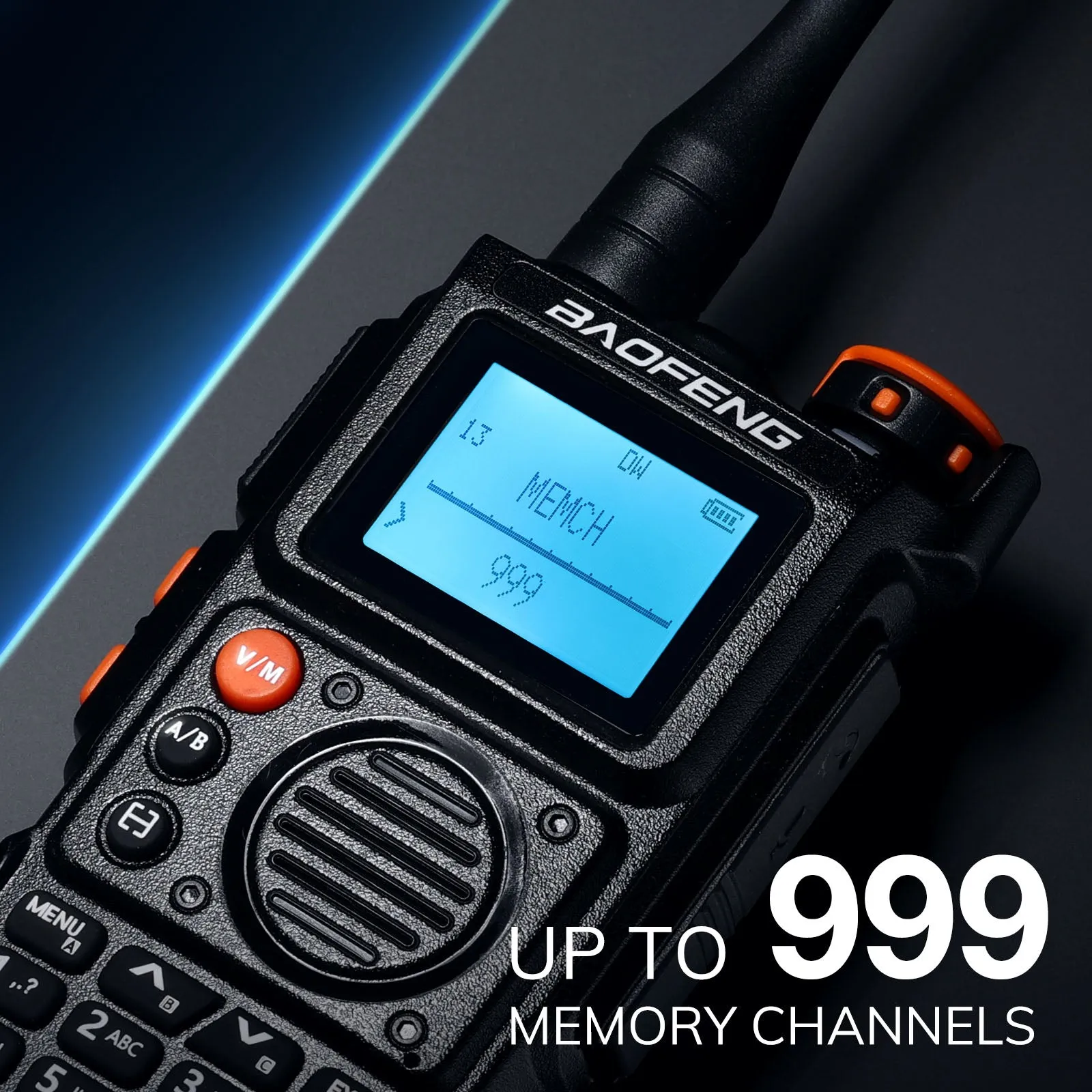 Baofeng K6 Tri-Band Radio | 6W | 999 CH | UHF/VHF/1.25M/NOAA/FM/Air Receiver |  Reverse Repeater Freq | 2600mAh Type-C Battery