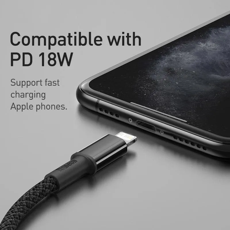 Baseus 20W Lightning Cable for iPhone to Type-C, PD Fast Charging Cable