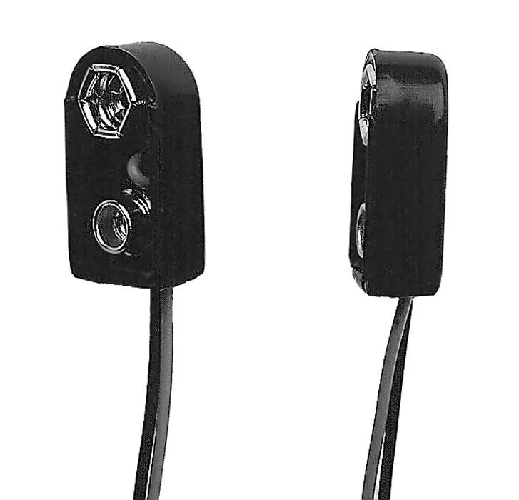 Battery Snap, Molded 9 Volt,  2 pack