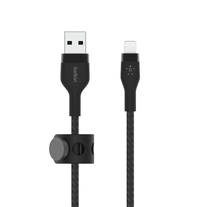 Belkin BOOSTCHARGE PRO Flex USB A Cable with Lightning - Black