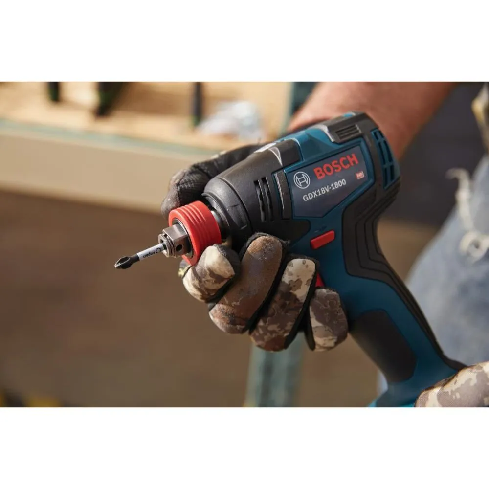 Bosch GDX18V-1800B12 18V Two-In-One 1/4" and 1/2" Bit/Socket Impact Driver/Wrench Kit with 2 Ah Standard Power Battery