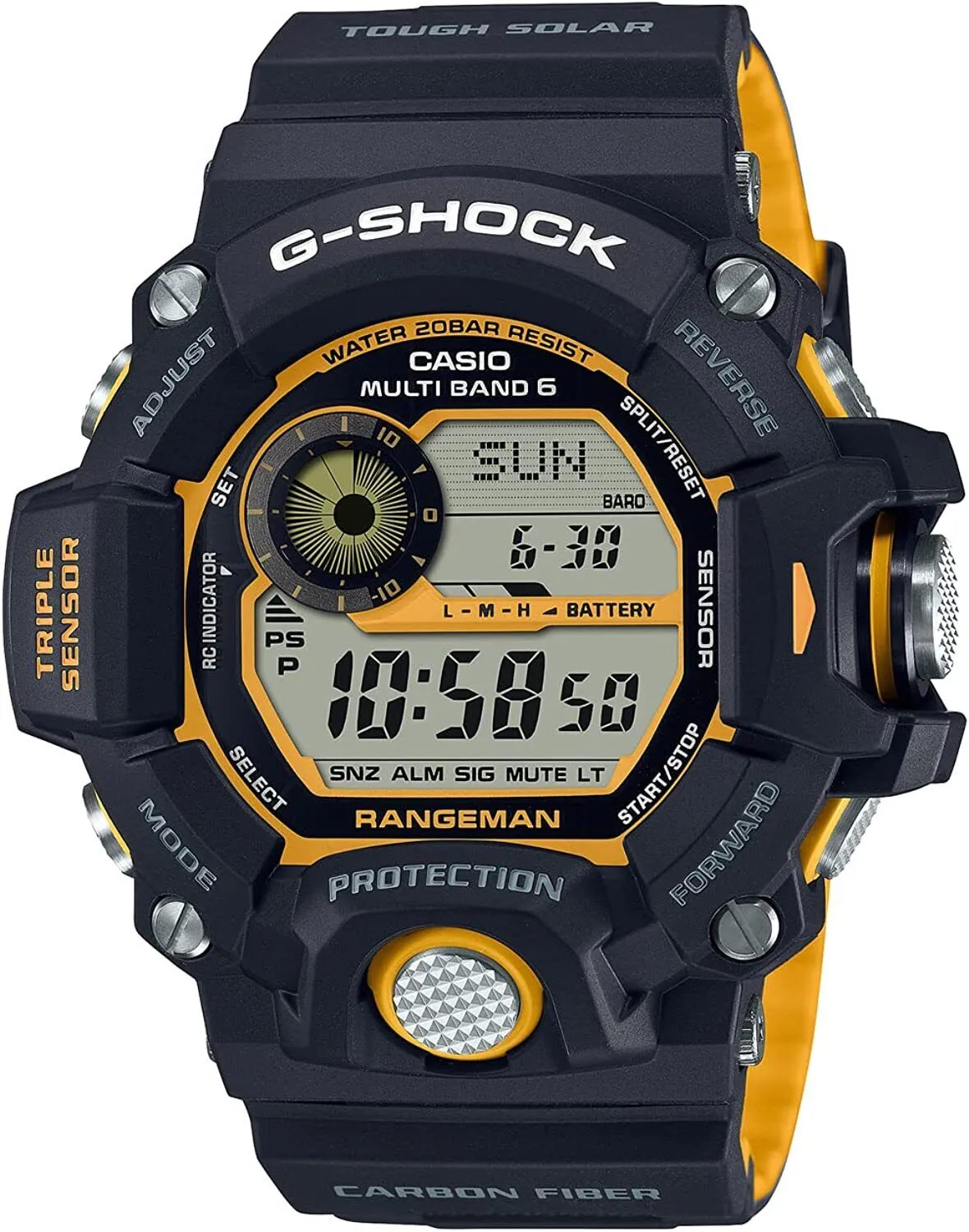 Casio G-Shock Rangeman Multi Band 6 Triple Sensors Men's Watch GW-9400YJ-1