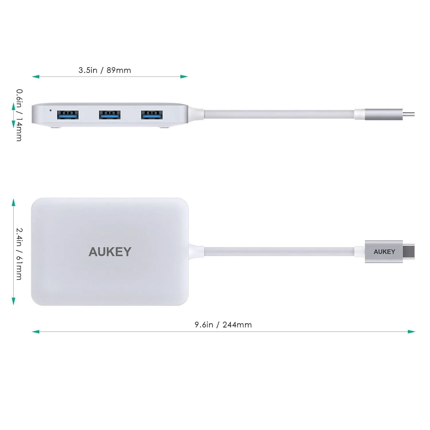 CB-C60 6 In 1 USB Type C Hub USB 3.0 , HDMI Port 4K and 60W USB C PD Port