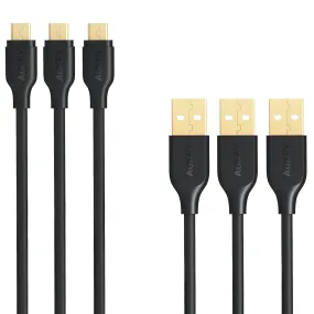 CB-MD3 Gold-plated Qualcomm Quick Charge 3.0 Micro USB 2.0 Cable (3 Pack)