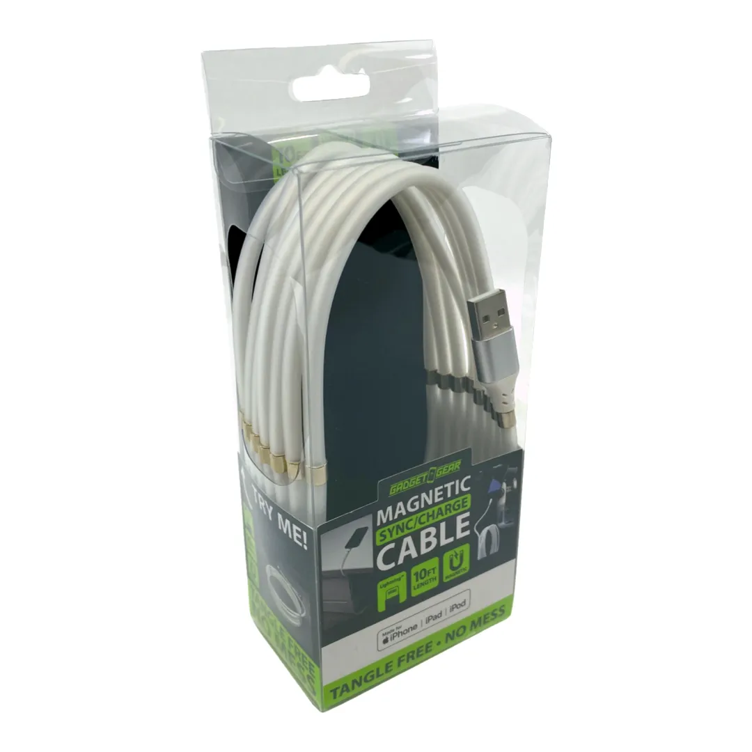 Charging Cable Magnetic USB to Lightning 10FT - 6 Pieces Per Pack 23007MN