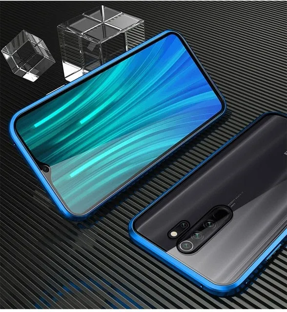 Double-sided Magnetic 360 Full Protect Case For Redmi Note 8 Pro Tempered Glass Back Cover for Xiaomi Note 8 Redmi Note 7 Case