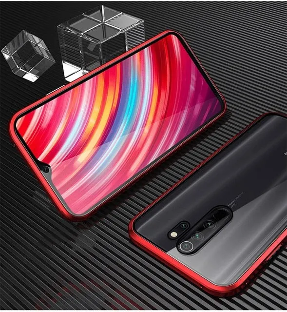 Double-sided Magnetic 360 Full Protect Case For Redmi Note 8 Pro Tempered Glass Back Cover for Xiaomi Note 8 Redmi Note 7 Case