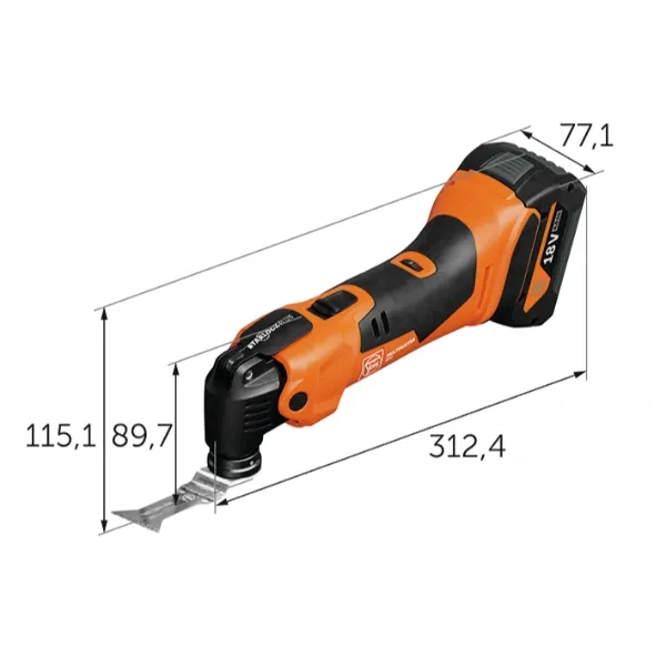 FEIN 71293866090 Cordless MULTIMASTER AMM 500 AS 4Ah FUS Nylon Bag