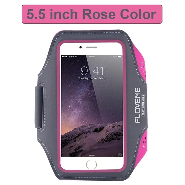 FLOVEME Sport Running Armband Phone Wrist Band Universal Mobile Phone Cycling Arm band Case For iPhone Samsung Xiaomi Handphone