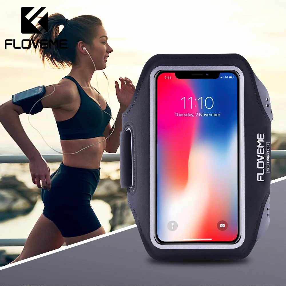 FLOVEME Sport Running Armband Phone Wrist Band Universal Mobile Phone Cycling Arm band Case For iPhone Samsung Xiaomi Handphone