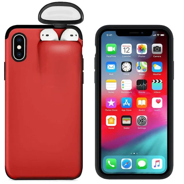 for iPhone 11 Pro Max Case Xs Max Xr X 10 8 7 Plus Cover for AirPods Holder Hard Case Original New Design Hot Sale Dropshipping