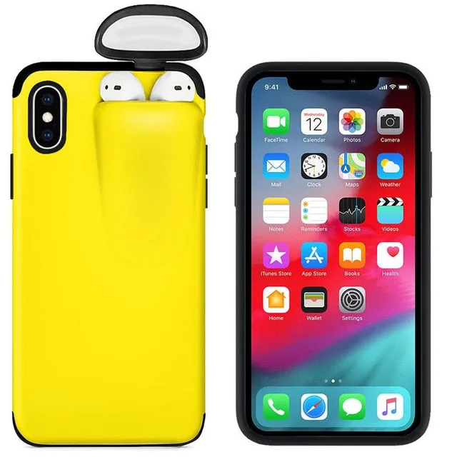 for iPhone 11 Pro Max Case Xs Max Xr X 10 8 7 Plus Cover for AirPods Holder Hard Case Original New Design Hot Sale Dropshipping