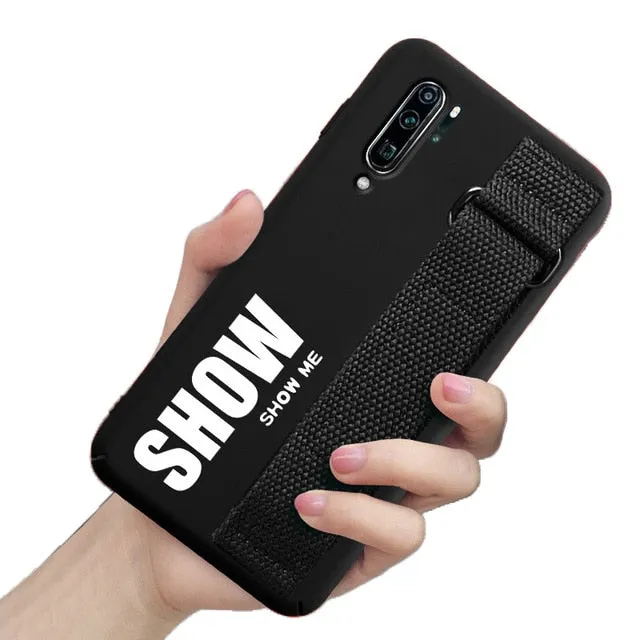 For Samsung Galaxy S20 S10 Plus S10e Lite S9 S8 Note 10 5G 9 8 A9S A8S A6S Case Soft Silicon Matte Cover Hand Strap Case Funda