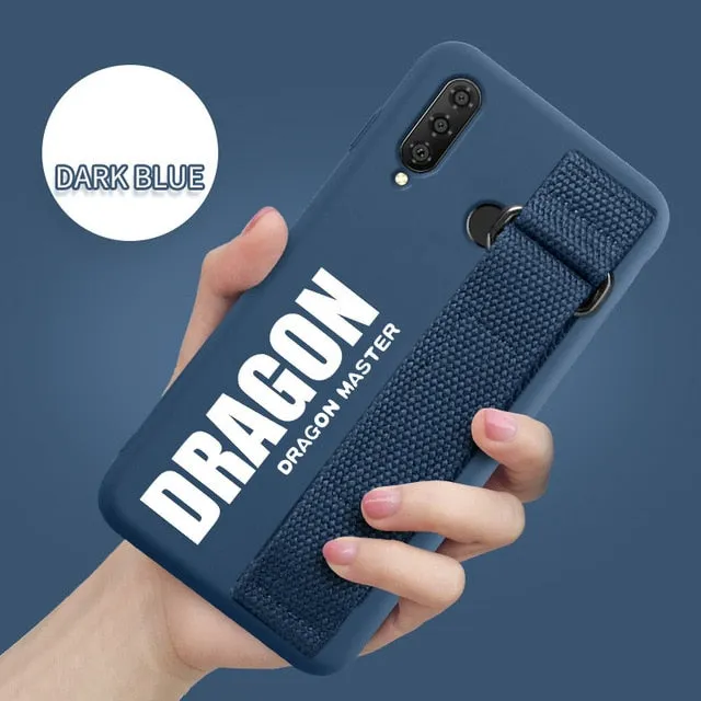 For Samsung Galaxy S20 S10 Plus S10e Lite S9 S8 Note 10 5G 9 8 A9S A8S A6S Case Soft Silicon Matte Cover Hand Strap Case Funda