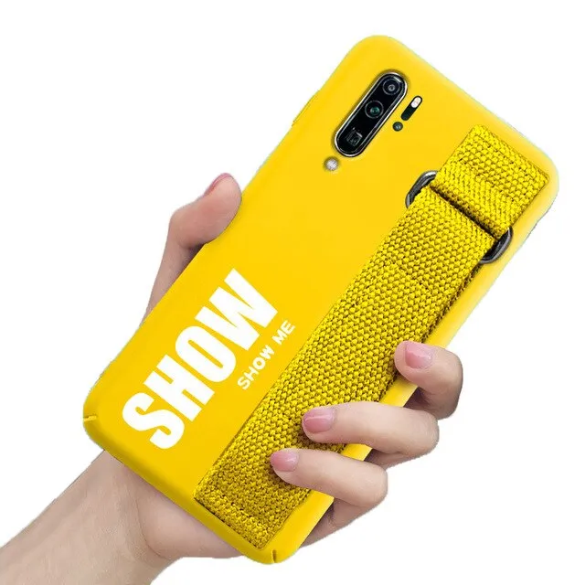 For Samsung Galaxy S20 S10 Plus S10e Lite S9 S8 Note 10 5G 9 8 A9S A8S A6S Case Soft Silicon Matte Cover Hand Strap Case Funda