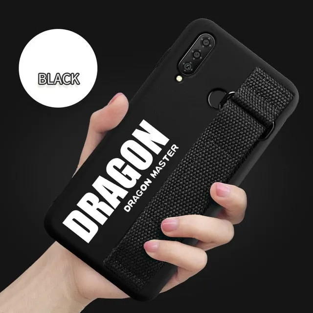 For Samsung Galaxy S20 S10 Plus S10e Lite S9 S8 Note 10 5G 9 8 A9S A8S A6S Case Soft Silicon Matte Cover Hand Strap Case Funda