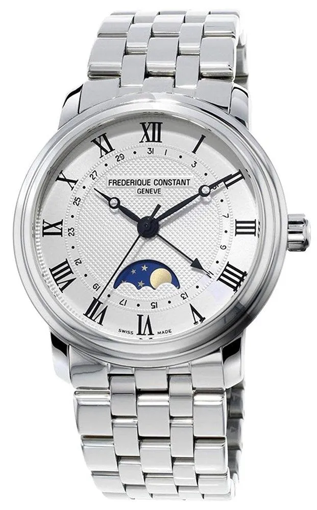 Frederique Constant Classics Automatic Moonphase Date Stainless Steel Mens Watch FC-330MC4P6B