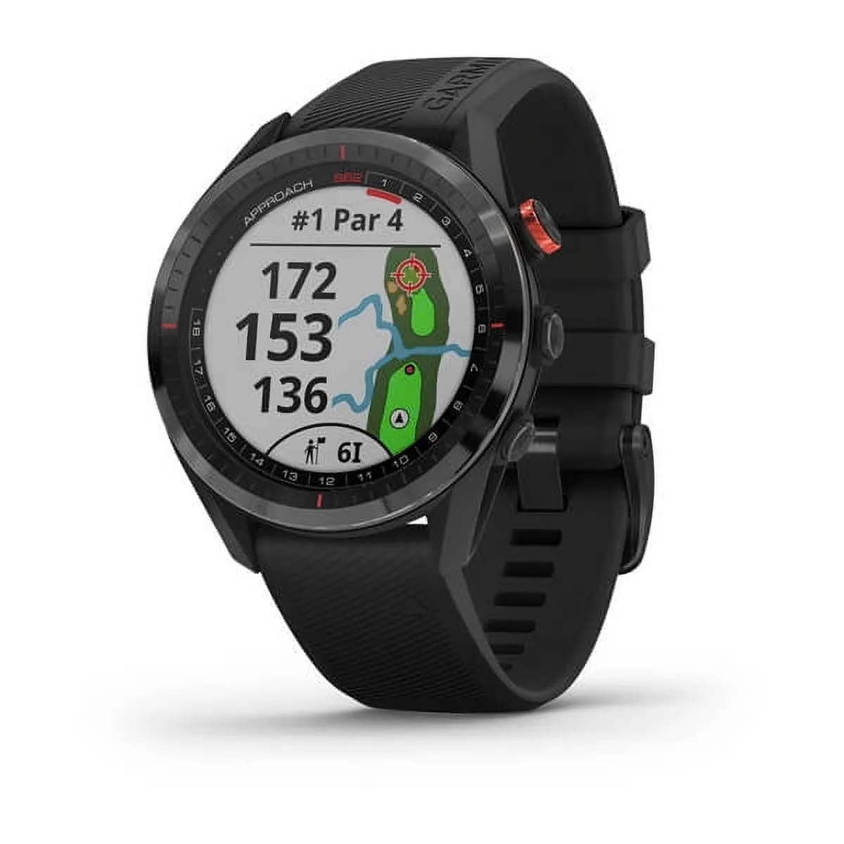 Garmin Approach S62, Premium Golf GPS Watch, Built-in Virtual Caddie, Mapping and Full Color Screen, Black