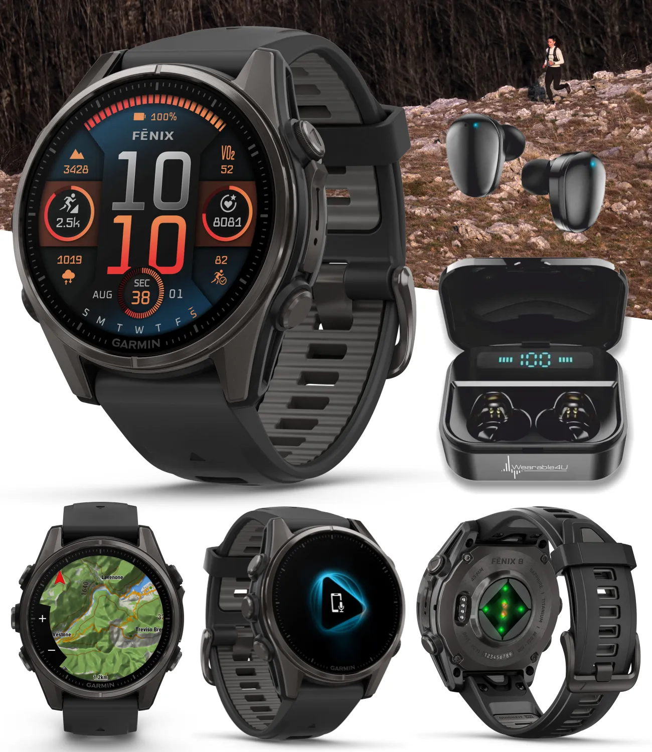 Garmin fenix 8 Multisport GPS Smartwatch, Wearable4U