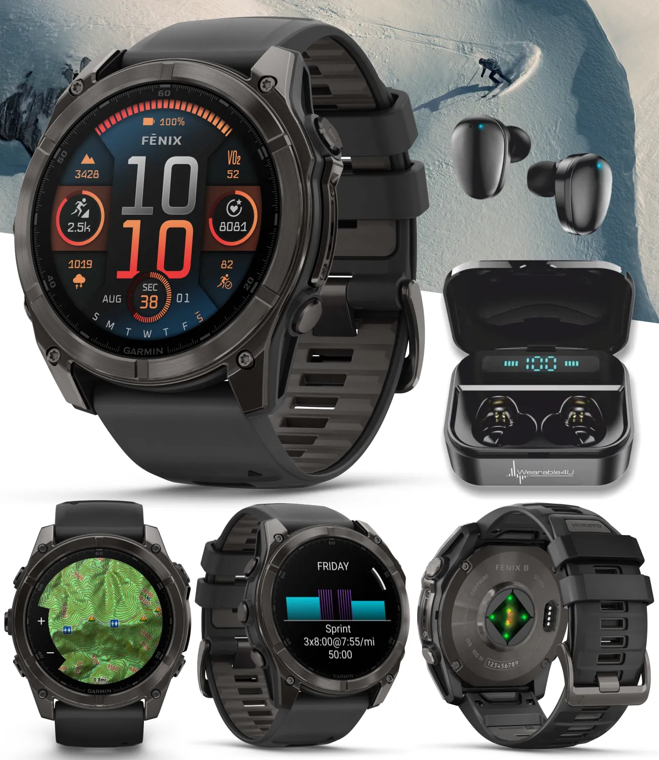 Garmin fenix 8 Multisport GPS Smartwatch, Wearable4U