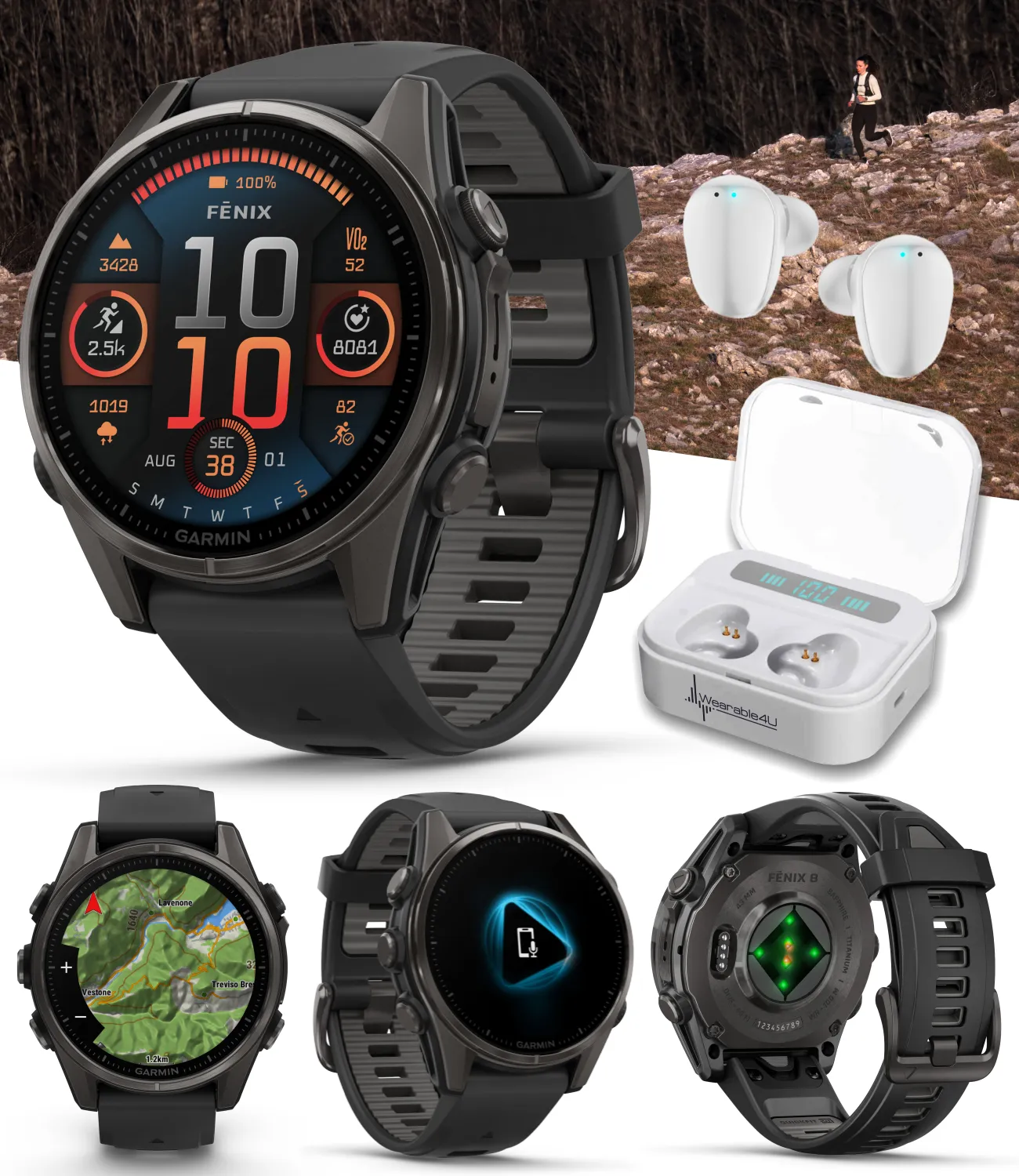 Garmin fenix 8 Multisport GPS Smartwatch, Wearable4U