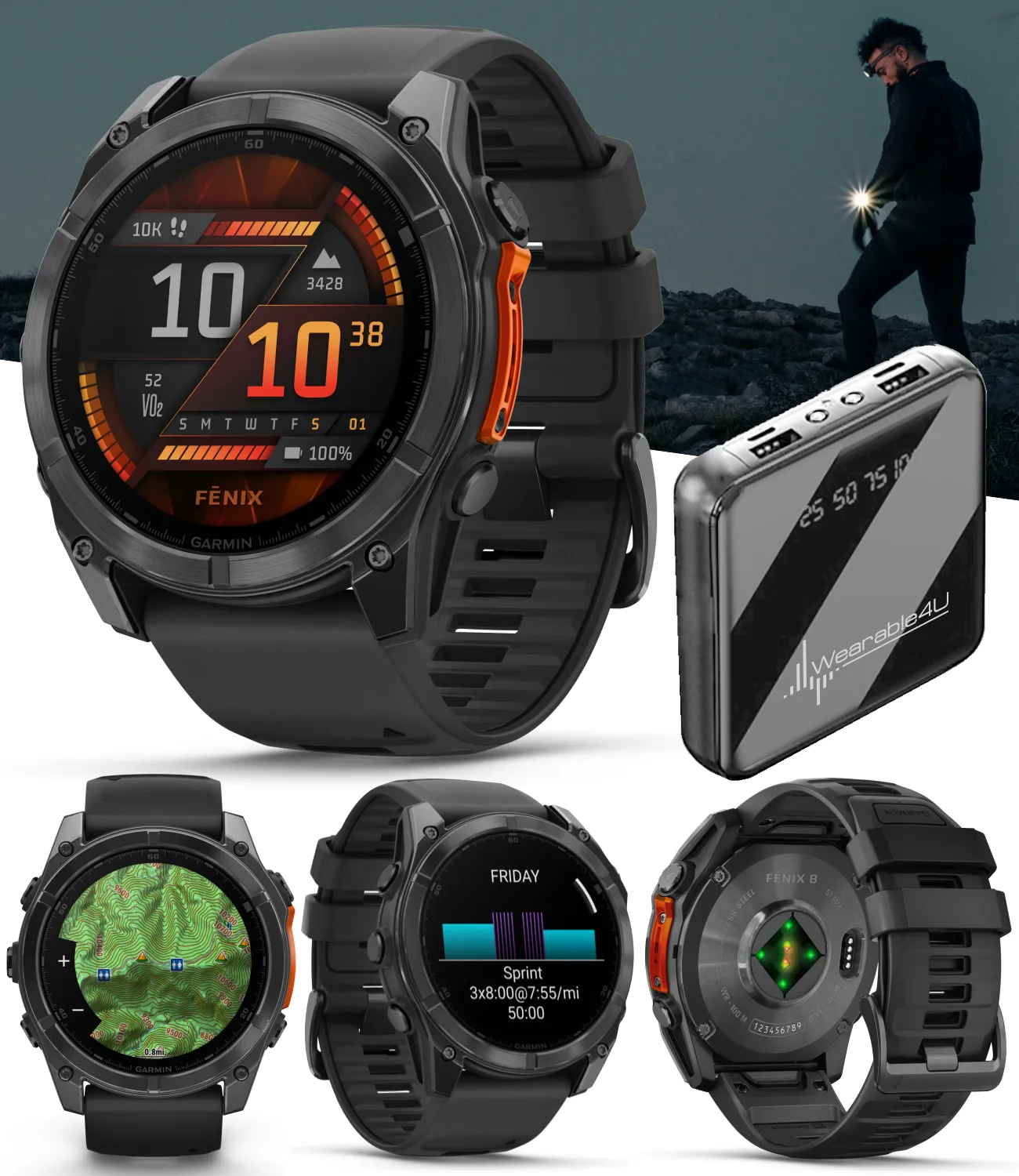 Garmin fenix 8 Multisport GPS Smartwatch, Wearable4U