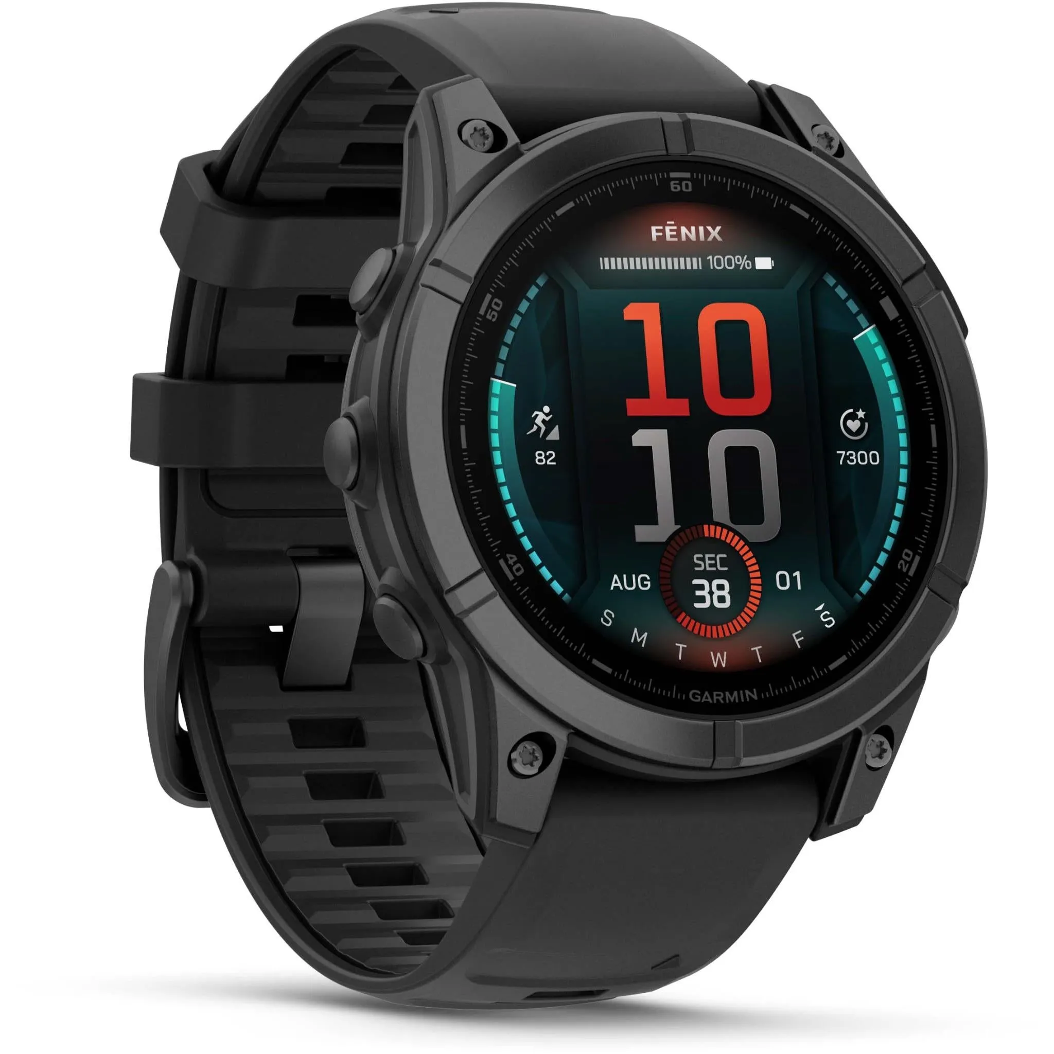 Garmin fenix® E 47mm Slate Grey Steel with Black Band