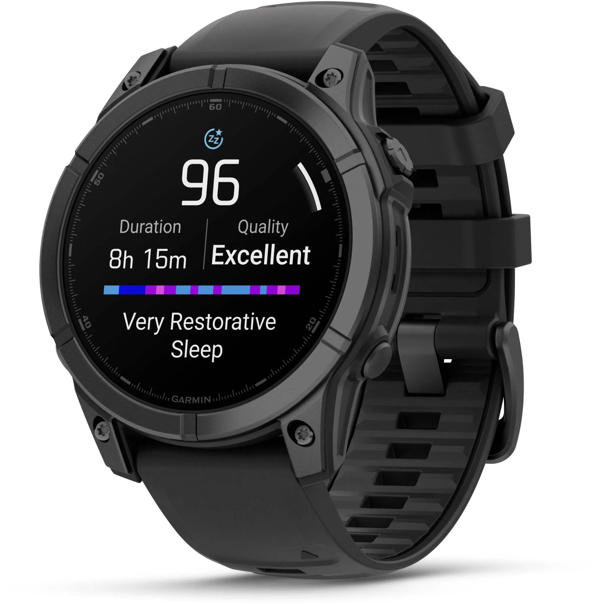 Garmin fenix® E 47mm Slate Grey Steel with Black Band