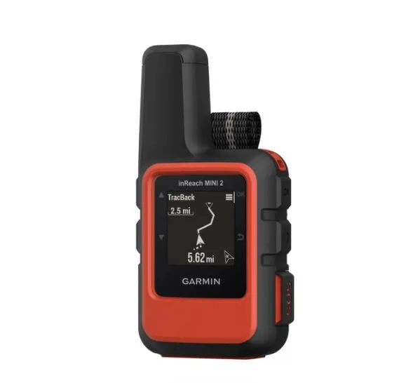 Garmin inReach Mini 2 Satellite Communicator (Flame Red) with Power Adapters