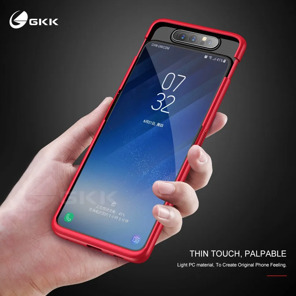 GKK Case for Samsung A80 Case 360 Full Protection With Tempered Glass 3 in 1 Matte Hard Cover For Samsung Galaxy A80 case fundas