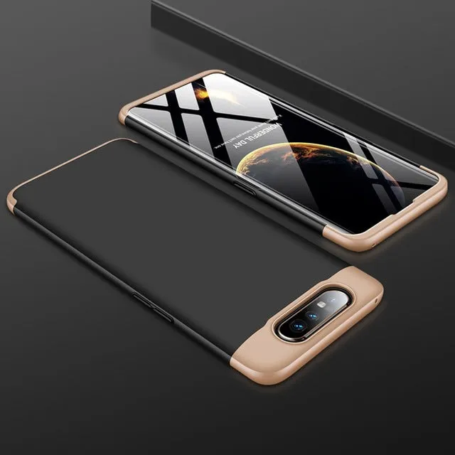 GKK Case for Samsung A80 Case 360 Full Protection With Tempered Glass 3 in 1 Matte Hard Cover For Samsung Galaxy A80 case fundas