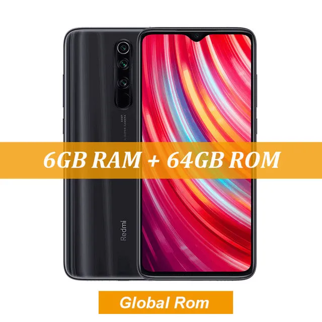 Global ROM Xiaomi Redmi Note 8 Pro 6GB 64GB 64 MP Quad Cameras MTK Helio G90T Smartphone 6.53'' FHD  4500mAh 18W QC 3.0