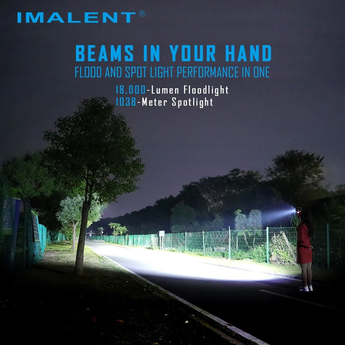 Imalent R60C 18000 Lumen Magnetically Rechargeable Search Flashlight 6 * American LEDs 3 * 21700 Batteries