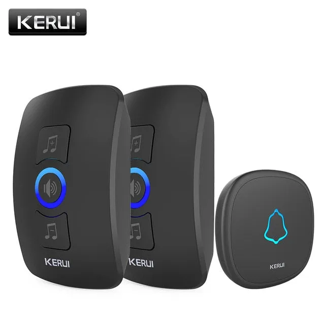 KERUI M525 Home Security Welcome Wireless Doorbell Smart Chimes Doorbell Alarm LED light 32 Songs with Waterproof Touch Button